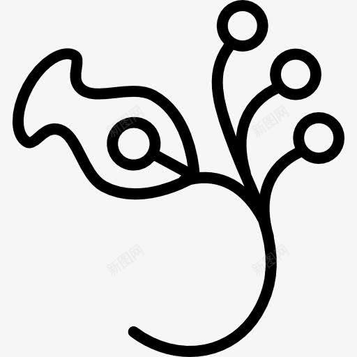 一朵花图标png_新图网 https://ixintu.com 一个分支 种子 自然 自然的形状 花 花艺设计 芽