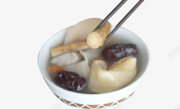 炖好的药材党参汤png免抠素材_新图网 https://ixintu.com 党参