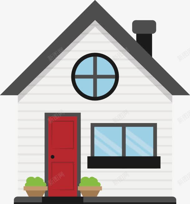 卡通房子建筑png免抠素材_新图网 https://ixintu.com 住宅 建筑 房子 房屋
