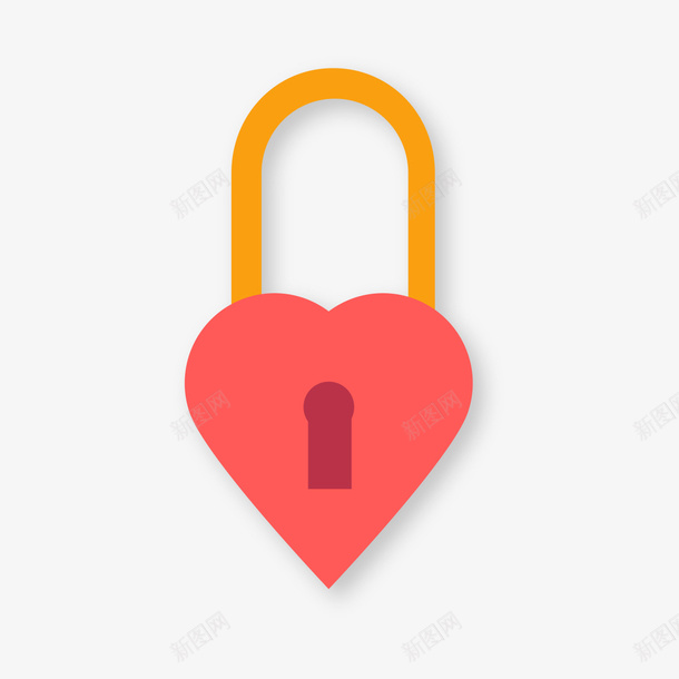 手绘爱心形锁png免抠素材_新图网 https://ixintu.com 心形图案 手绘 手绘爱心形锁 爱心形 爱情锁 锁