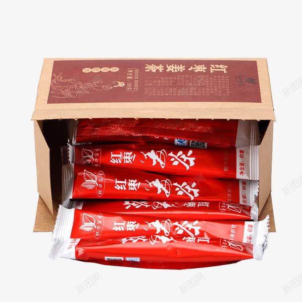 生姜红枣茶盒装png免抠素材_新图网 https://ixintu.com 产品实物 免抠素材 包装盒 姜茶 条装 生姜红枣茶 红枣姜茶 红糖包装盒 红糖姜茶 红色 速溶茶