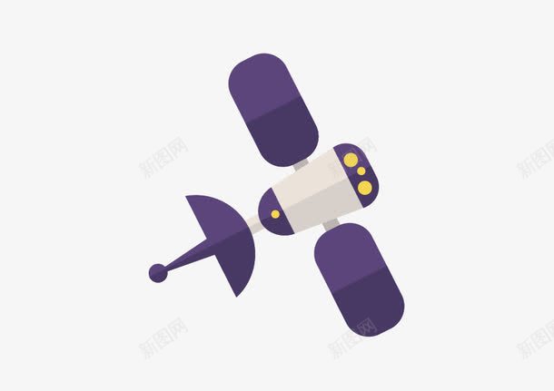 卫星png免抠素材_新图网 https://ixintu.com 卫星 手绘 深蓝色