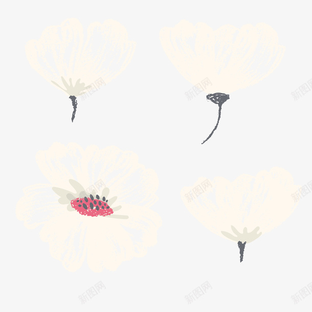 粉色花苞唯美手绘png免抠素材_新图网 https://ixintu.com 创意 卡通 唯美 手绘 浅粉色 粉红 花朵 花瓣