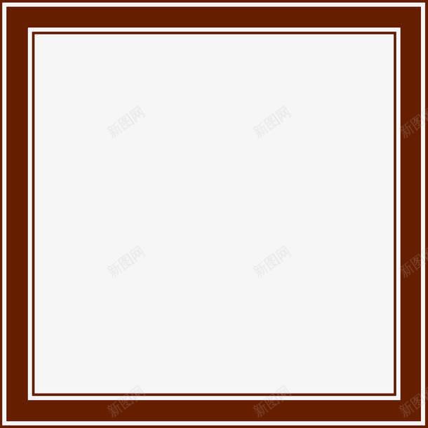 棕色线条边框月饼包装png免抠素材_新图网 https://ixintu.com 包装 月饼 棕色 线条 边框