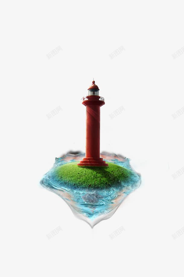 塔png免抠素材_新图网 https://ixintu.com 水韵 灯塔 绿色