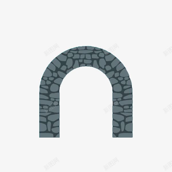 灰色石墙拱门png免抠素材_新图网 https://ixintu.com 建筑门窗 手绘 手绘拱门 拱门 灰色手绘 石墙