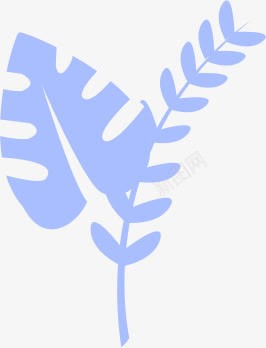 鱼骨叶淡紫色白底png免抠素材_新图网 https://ixintu.com 素材 紫色 鱼骨