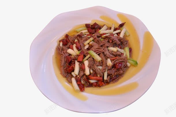 火爆腰花png免抠素材_新图网 https://ixintu.com 咸鲜 川菜 猪腰 红椒 美食元素 葱