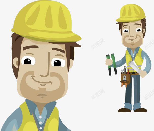 建筑工人png免抠素材_新图网 https://ixintu.com 卡通人物 工人 工地 建筑工人 职业