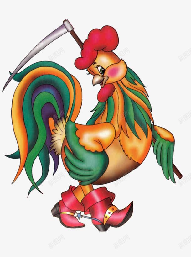 卡通公鸡png免抠素材_新图网 https://ixintu.com 公鸡 动物 卡通 插画 鸡