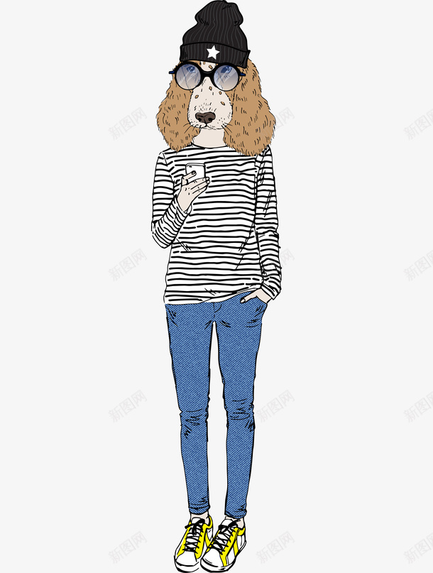 卡通手绘人物插图png免抠素材_新图网 https://ixintu.com 人物插图 创意 动漫动画 卡通手绘 恐吓 戴面具的女人 神秘男人 简约 面具男