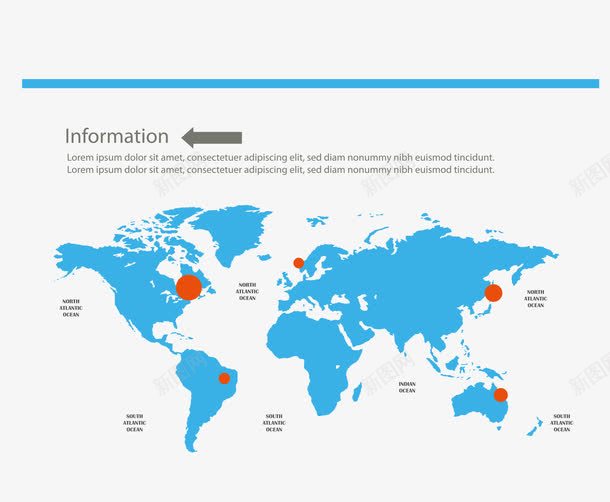 蓝色世界地图png免抠素材_新图网 https://ixintu.com 世界地图 蓝色