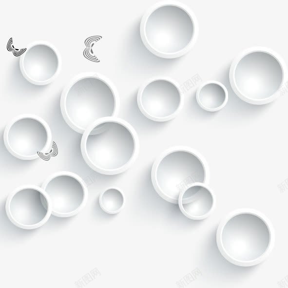 白色圈圈背景图png免抠素材_新图网 https://ixintu.com 白色圈圈背景图