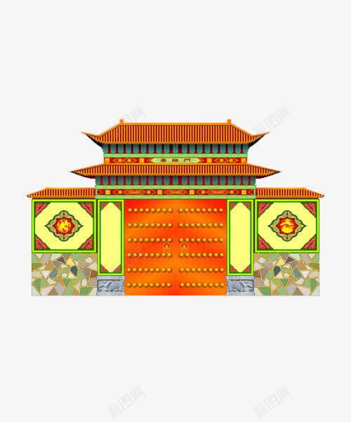 大红门png免抠素材_新图网 https://ixintu.com 古代 大红门 红色