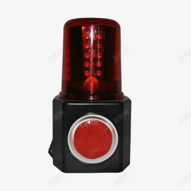 黑色外壳红灯报警器png免抠素材_新图网 https://ixintu.com 实物图 报警器 素材图 红灯