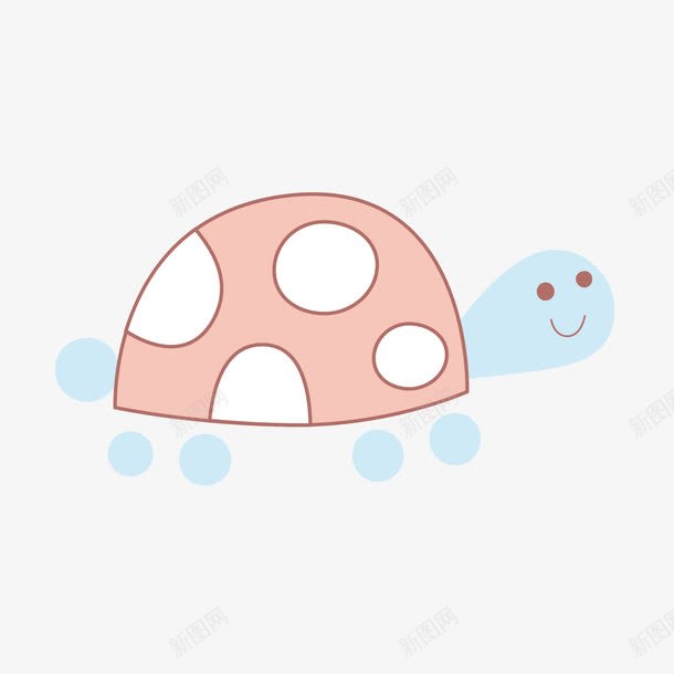 可爱卡通乌龟png免抠素材_新图网 https://ixintu.com 卡通动物 可爱卡通乌龟 矢量素材