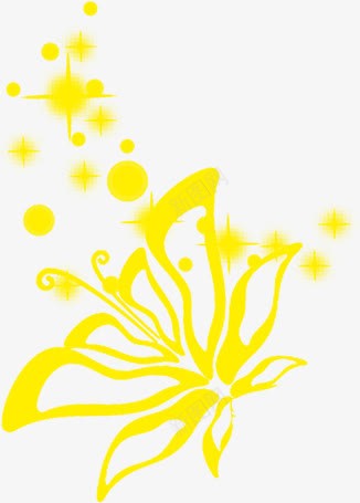 金色花朵背景七夕png免抠素材_新图网 https://ixintu.com 七夕 背景 花朵 金色