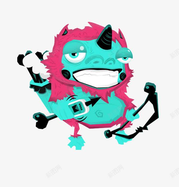 创意彩色小怪兽图png免抠素材_新图网 https://ixintu.com 创意手工 创意设计 卡通设计 可爱玩偶
