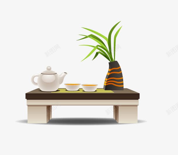 家具png免抠素材_新图网 https://ixintu.com 现代风家具 茶具 茶几