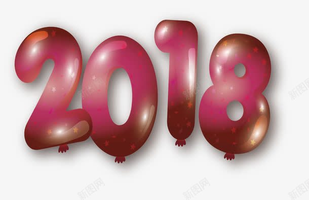 紫红色2018气球艺术字png免抠素材_新图网 https://ixintu.com 2018 2018气球 矢量png 紫红2018 紫红色 艺术字