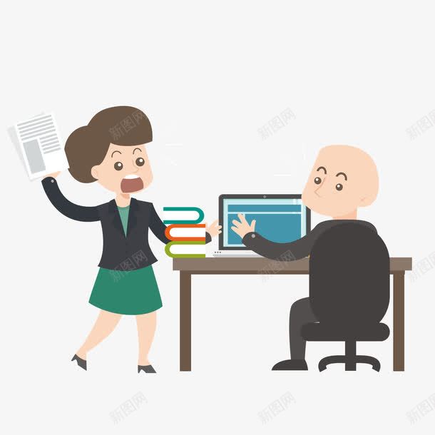 生气的女Bosspng免抠素材_新图网 https://ixintu.com 懊恼 生气