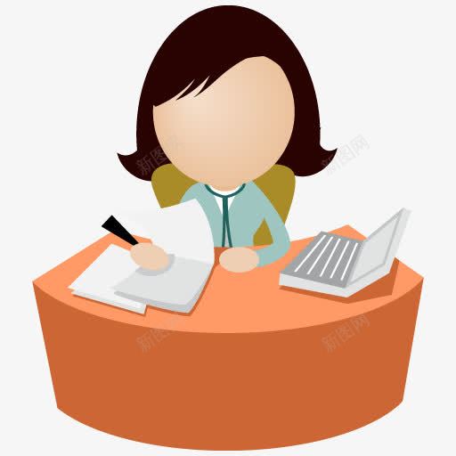 办公室女白领图标png_新图网 https://ixintu.com 人 女人 女孩 白领