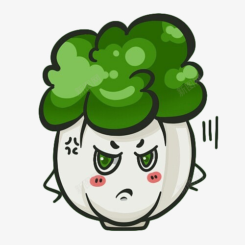 卡通手绘大白菜生气瞪眼睛png免抠素材_新图网 https://ixintu.com 卡通 卡通大白菜 叉腰 大白菜 生气 瞪眼睛 蔬菜 表情 青菜