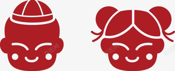 中国风新年元素矢量图ai免抠素材_新图网 https://ixintu.com 传统文化 文化艺术 福娃 设计 矢量图