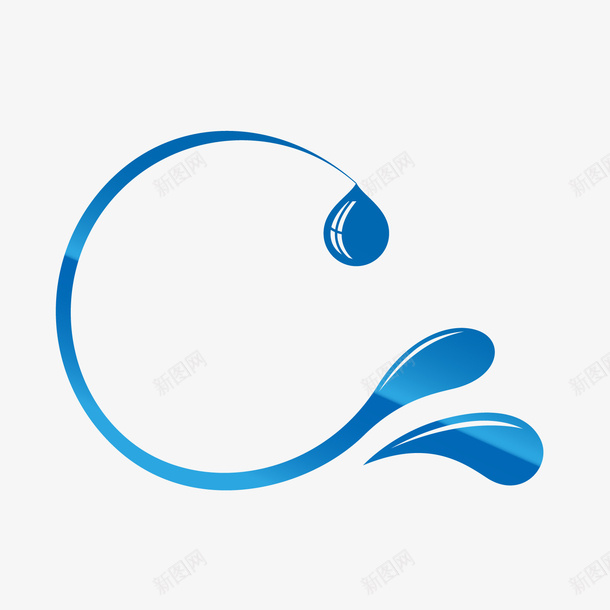 蓝色水滴世界水日标签png免抠素材_新图网 https://ixintu.com 世界水日 卡通水滴 环保 蓝色标签 蓝色水滴