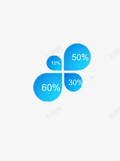 四叶草不对称蓝色ppt图标png_新图网 https://ixintu.com ppt 图标 对称 蓝色 蓝色图标