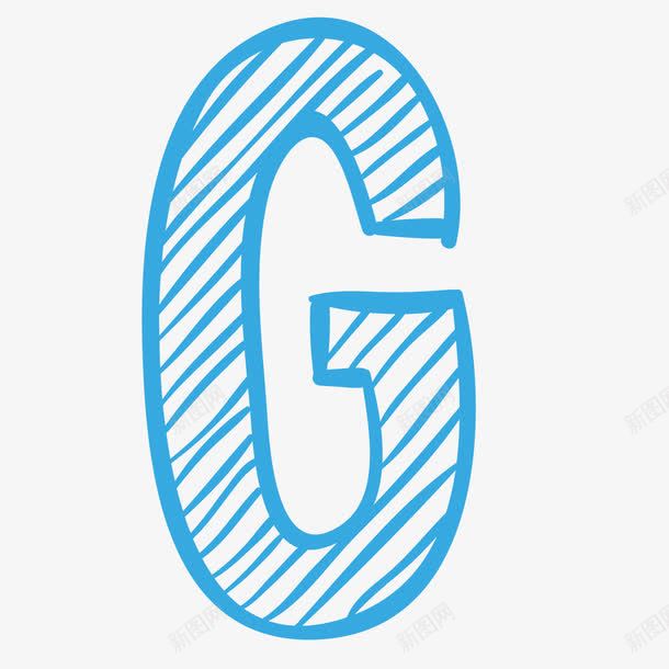 蓝色线条绘画字母Cpng免抠素材_新图网 https://ixintu.com 字母 手绘C 水墨 线条 绘画 英文 英语 蓝色的
