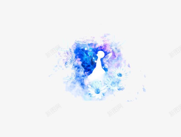 梦幻蓝色幻想png免抠素材_新图网 https://ixintu.com 女孩 幻想 梦幻 蓝色 蓝色幻想