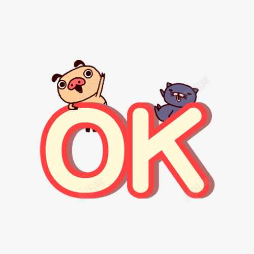 卡通OK字母png免抠素材_新图网 https://ixintu.com PNG图形 PNG装饰 动物 卡通 字母 装饰