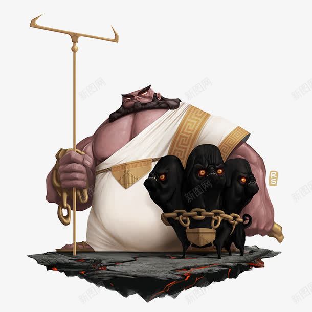 穿白衣服的大怪物png免抠素材_新图网 https://ixintu.com 大力士