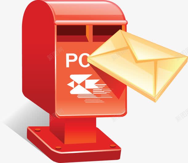 卡通邮箱png免抠素材_新图网 https://ixintu.com 卡通 红色 邮箱