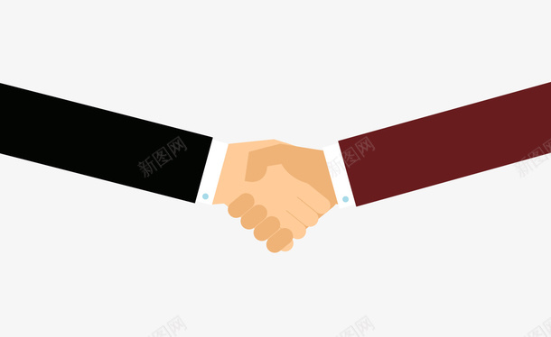 扁平手卡通握手png免抠素材_新图网 https://ixintu.com 卡通 扁平 手