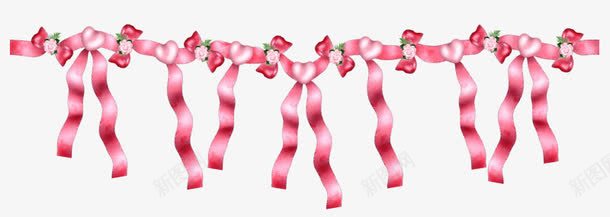 蝴蝶结花边png免抠素材_新图网 https://ixintu.com 粉色 花边 蝴蝶结 装饰