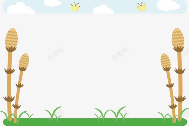 可爱蓝色边框相框png免抠素材_新图网 https://ixintu.com 可爱 蓝色 边框