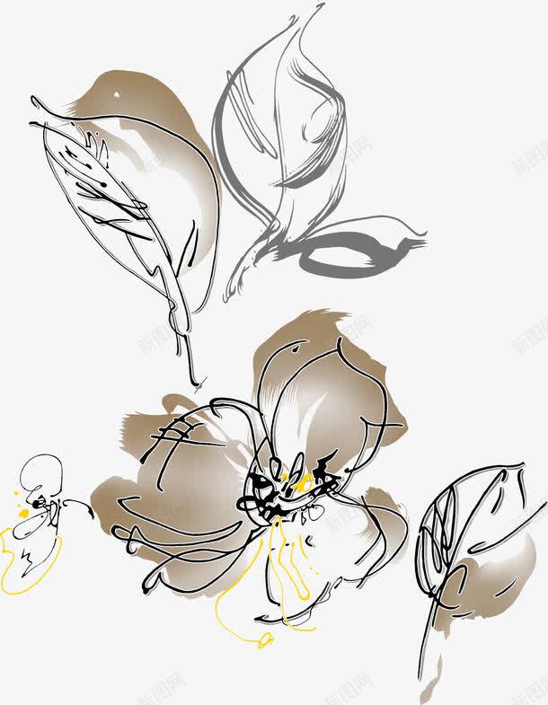 素描艺术花朵植物png免抠素材_新图网 https://ixintu.com 植物 素描 艺术 花朵