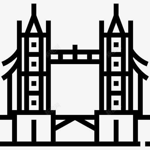 伦敦大桥图标png_新图网 https://ixintu.com 伦敦大桥 古迹 地标建筑