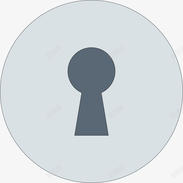 圆形锁孔png免抠素材_新图网 https://ixintu.com png图形 png装饰 卡通 绿色 装饰 锁孔