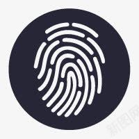 手绘黑色指纹图标png_新图网 https://ixintu.com 图标 指纹 黑色