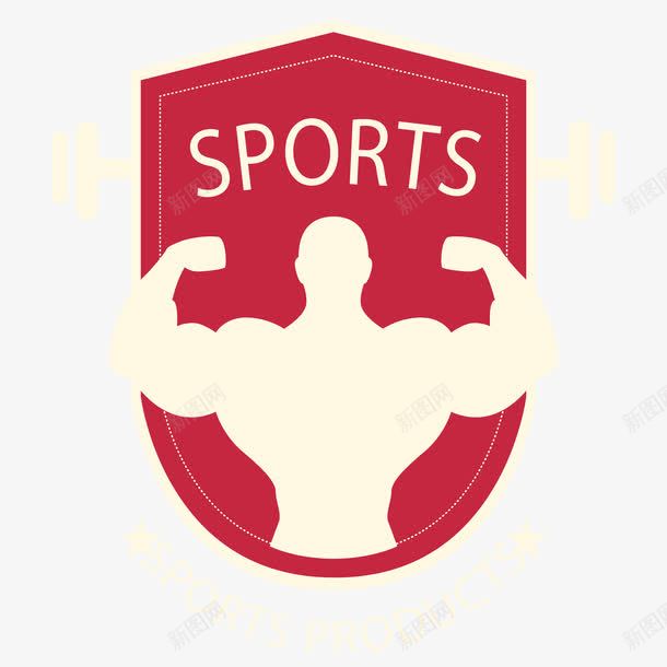 运动人物肌肉标签png免抠素材_新图网 https://ixintu.com 健身 健身标签 矢量标签 矢量运动健身 红色标签 肌肉人物 运动 运动标签