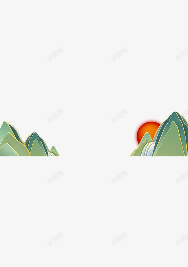 大山png免抠素材_新图网 https://ixintu.com 大山 山脉 素描山