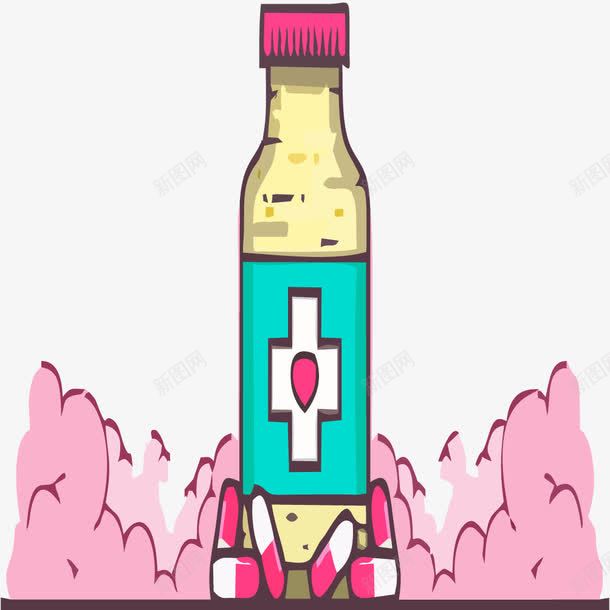 药瓶与药丸png免抠素材_新图网 https://ixintu.com 免抠药物PNG 创意 药丸 药瓶