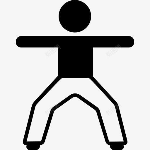 男人伸展双臂图标png_新图网 https://ixintu.com 人 展开双臂 平静 放松 瑜伽 运动