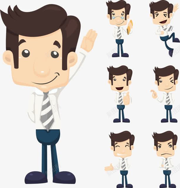 举手的商务人物png免抠素材_新图网 https://ixintu.com 人物 卡通人物 卡通商务人物 商务人物 矢量商务人物