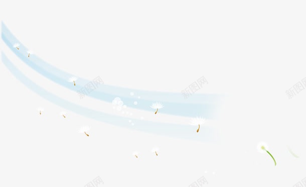 飘落的蒲公英psd免抠素材_新图网 https://ixintu.com 蒲公英 飘落的蒲公英