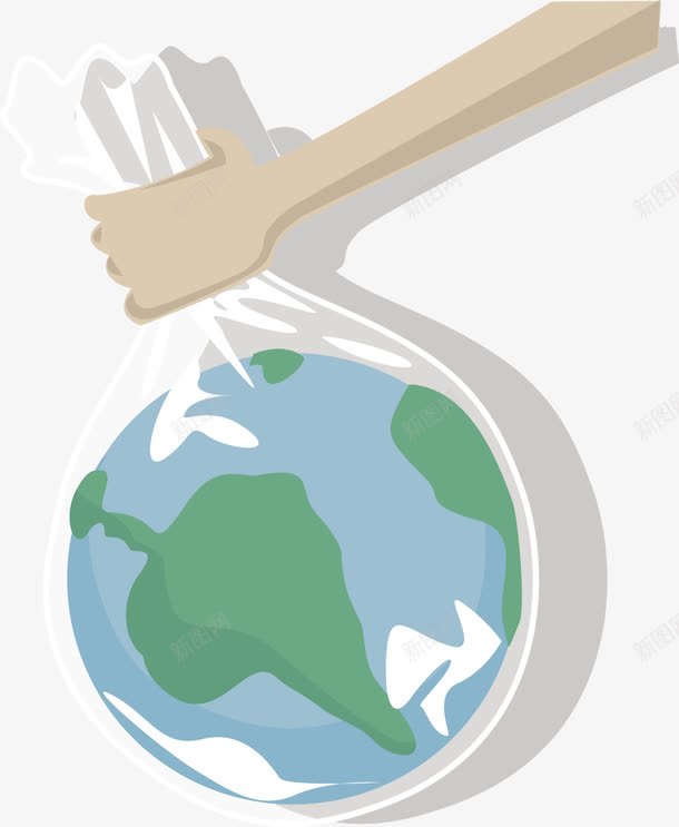打包地球矢量图ai免抠素材_新图网 https://ixintu.com 免费矢量下载 手掌 打包地球 插画 矢量图
