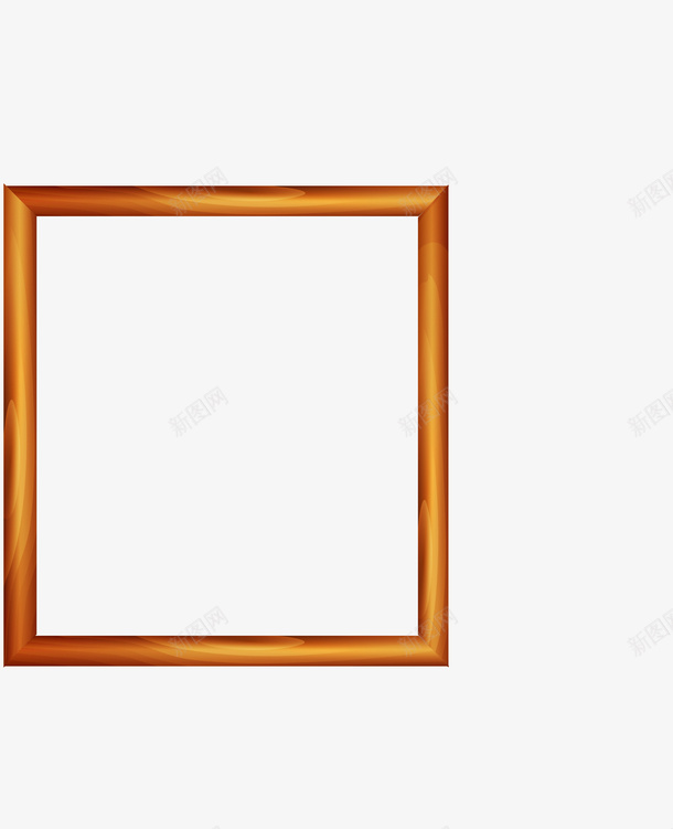 黄色简约画框边框纹理png免抠素材_新图网 https://ixintu.com 免抠PNG 画框 简约 边框纹理 黄色